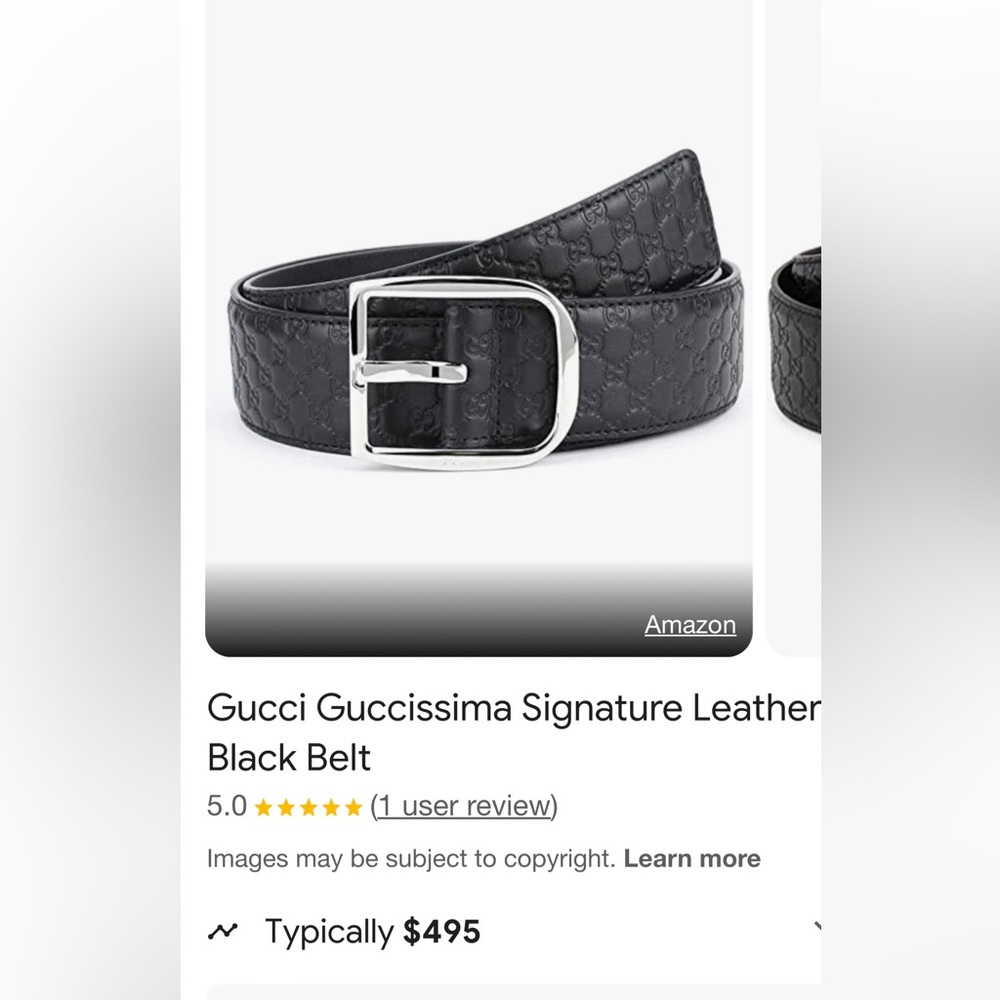 Gucci Guccissima Black Leather Belt
